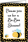 Buzzing Honey Bumble Bee Spring Insect Baby Shower Invitation card