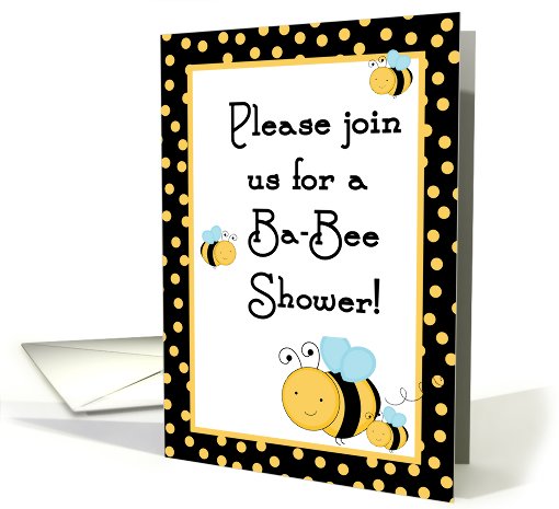 Triplets Baby Shower Invitation, Buzzing Honey Bumble Bee... (750684)