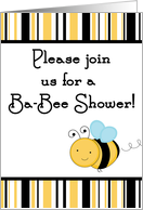 Baby Shower Invitation, Buzzing Honey Bumble Bee card