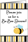 Baby Shower Invitation, Buzzing Honey Bumble Bee card