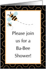 Baby Shower Invitation, Buzzing Honey Bumble Bee with Baby Bee card