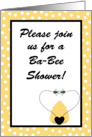 Baby Shower Invitation, Buzzing Honey Bumble Bees, Hive, Heart card