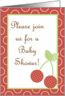 Farm Fresh Red Cherries Baby Shower Invitation card