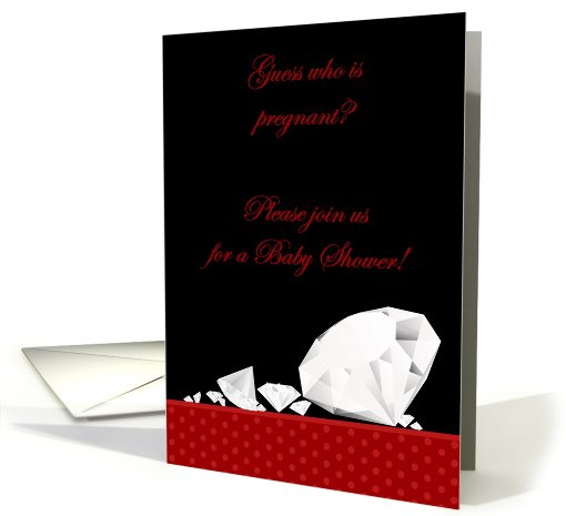 Crimson Red and Black Polka Dot Diamond like Bling Baby... (752699)