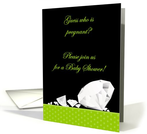 Lime Green and Black Polka Dot Diamond like Bling Baby... (752715)