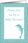 Ocean Sea Dolphin Porpoise Baby Shower Invitation card