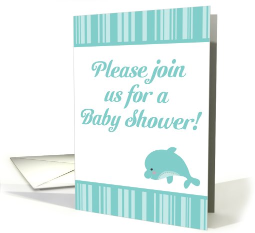 Ocean Sea Dolphin Porpoise Baby Shower Invitation card (752734)