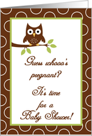 Forrest Woodland Animals Hoot Owl Baby Shower Invitation card