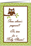 Forrest Woodland Animals Hoot Owl Baby Shower Invitation card