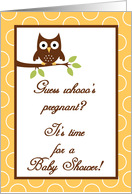 Forrest Woodland Animals Hoot Owl Baby Shower Invitation card