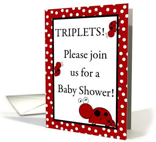 TRIPLET Girls, Red Lady Bug, Black and Red Polka Dot... (755182)