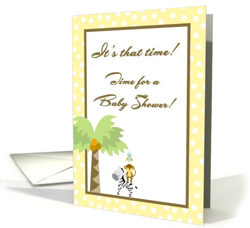 Gender Neutral Yellow & Brown Zebra Monkey Bird Polka Dot... (755521)
