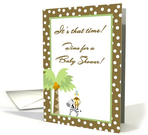 Gender Neutral Green & Brown Zebra Monkey Bird Polka Dot... (755523)