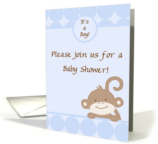 Boy Blue on Blue Safari Jungle Zoo Animal Monkey Polka Dot... (759629)