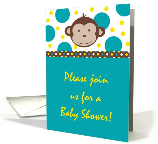 Boy, Modern Monkey Safari Jungle Zoo Animal Monkey Polka... (760728)