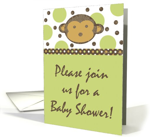 Gender Neutral Green Modern Monkey Jungle Monkey Polka Dot... (760735)