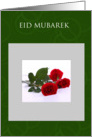 Eid Mubarek With Red Roses card