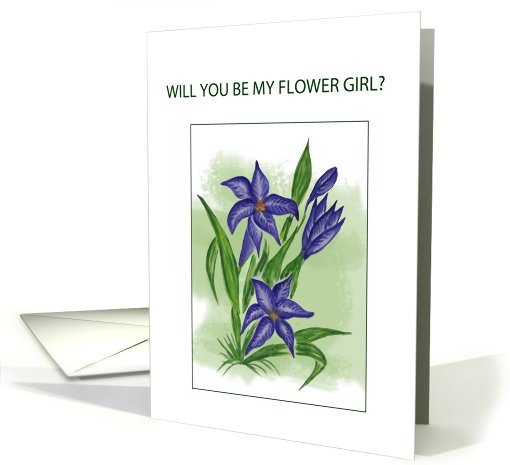 BLUE LILLY.......Flower girl card (758243)