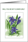 BLUE LILLY.......Flower girl card