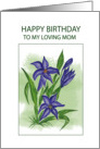 Blue Lilly.......Birthday Wishes To Mom card