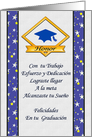 Graduacion Honor, Trabajo y Esfuerzo masculino card