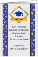 Graduacion Honor, Trabajo y Esfuerzo masculino card