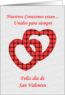 Corazones enlazados Dia de San Valentin card