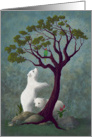 Blank Card - Polar Bear Cubs In Tropical Environment card