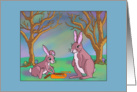 Easter Card For Kids - Easter Bunnies Busy With Play Dough card