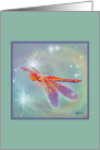 Note Card - Glowing Dragonfly Art card