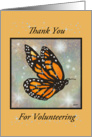 Volunteer Thank You - Glowing Butterfly card