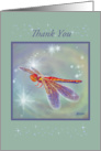 Thank You - Glowing Dragonfly card