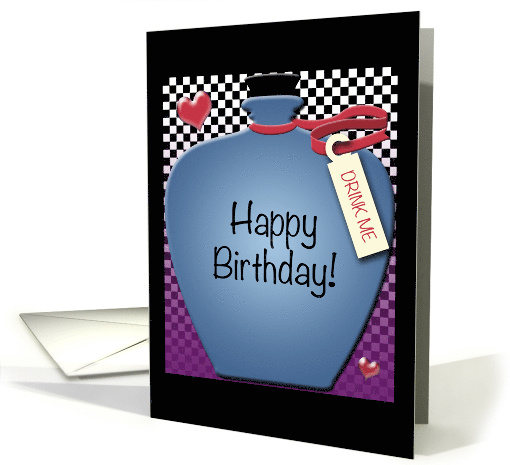 Happy Birthday - Drink Me Wonderland Bottle card (1428294)
