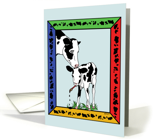 Congratulations New Parents - Cow Art card (395713)