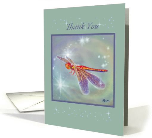 Thank You - Glowing Dragonfly card (926142)