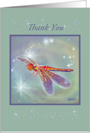 Thank You - Glowing Dragonfly card