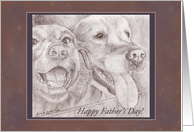 Happy Father’s Day - Eager Dog Buddies Drawing card