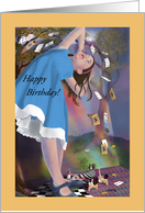 Happy Birthday - Alice’s Adventures in Wonderland and Flying Cards