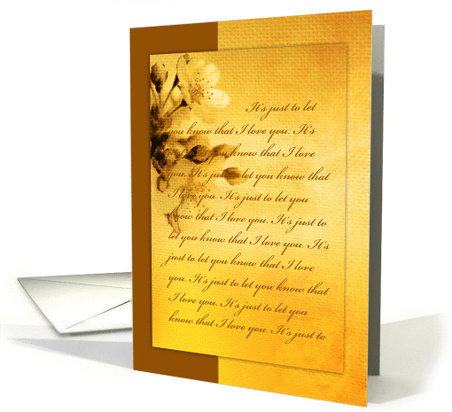 Vintage love flowers card (393801)