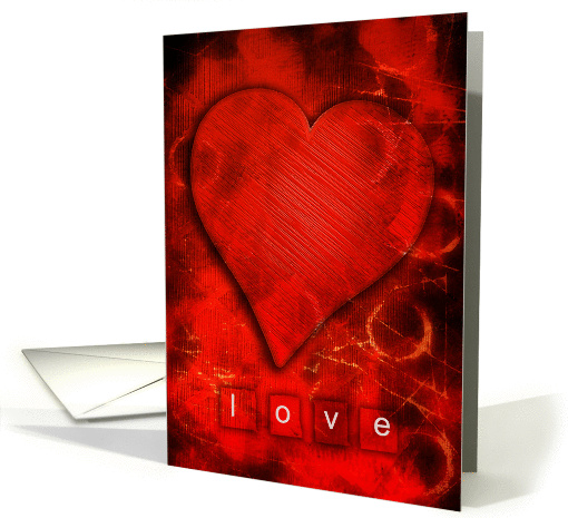 I love you heart card (394398)