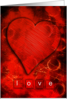 I love you heart card