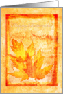 Autumn maple leaves retirement card