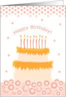 Happy birthday cake with candles card