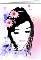 Spring woman card