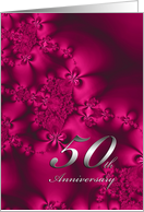 Silky Flowers, 50th anniversary card