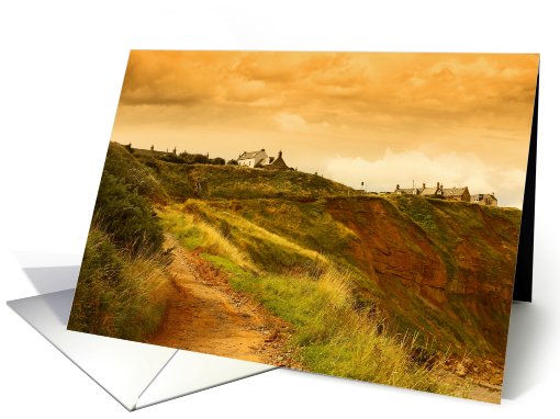 Scottish landscape with rocks card (397301)