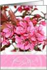 Thank you, pink cherry card