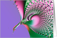 Fantasy peacock, fractal art card