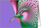 Fantasy peacock, fractal art card