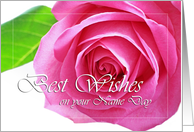 Best wishes, name day, rose card